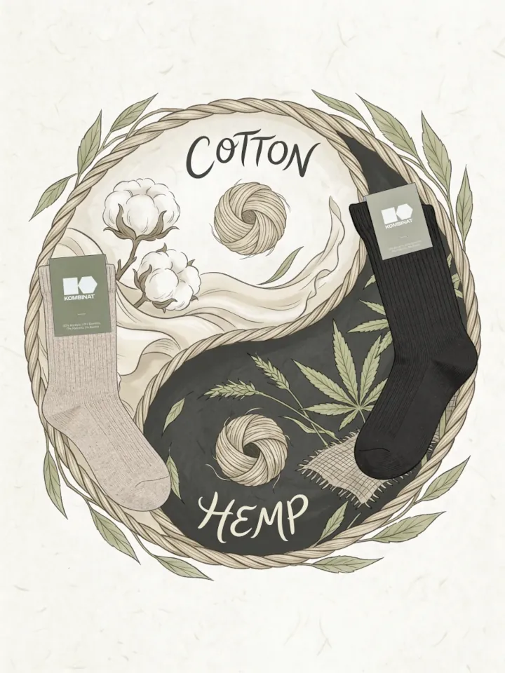 Yin & Yang Hemp-cotton socks
